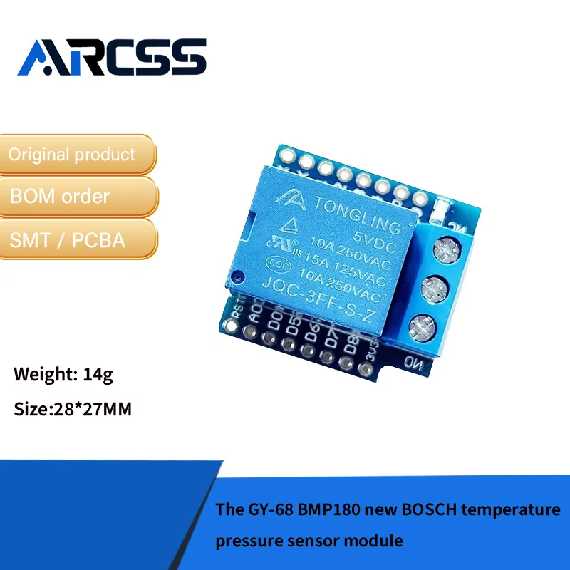 Module de relais 2 pièces/1 canal, déclencheur de haut niveau pour mini carte d'extension WIFI D1, panneau d'apprentissage, extension de relais