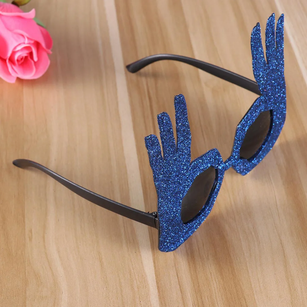 

2Pcs Quirky Ok Hand Shaped Glasses Funny Party Eyewear for Halloween Masquerade Dance Cosplay Novelty Sunglasses