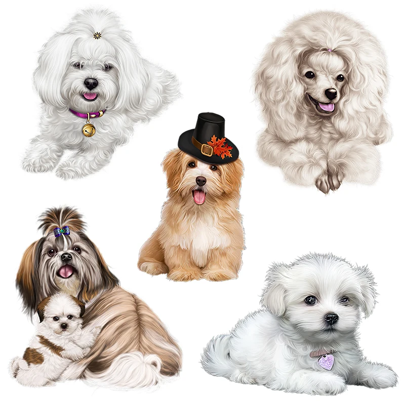 Three Ratels QD127 Watercolor hand painted Shih Tzu Cute dog wall sticker room decorative toilet Decal