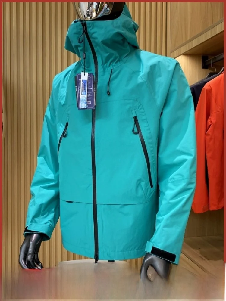 

High-End Outdoor Men's Fce-Lined Soft ell Jaet Windproof Waterproof Hiking Climbing Jaet Stand Fit Autumn Winter