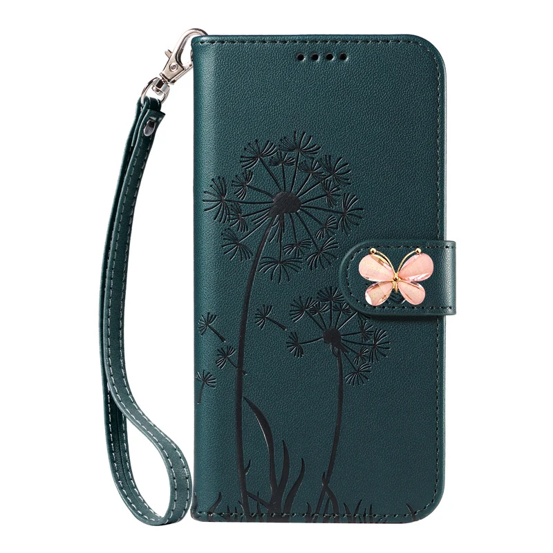 

Hand Strap Flip Case for OPPO Reno 14 Pro 14F 13F 13 11 10 8 8T 7 7Z 6Z 5F 5Z Butterfly Clip Leather 3 Cards Band Wallet Cover