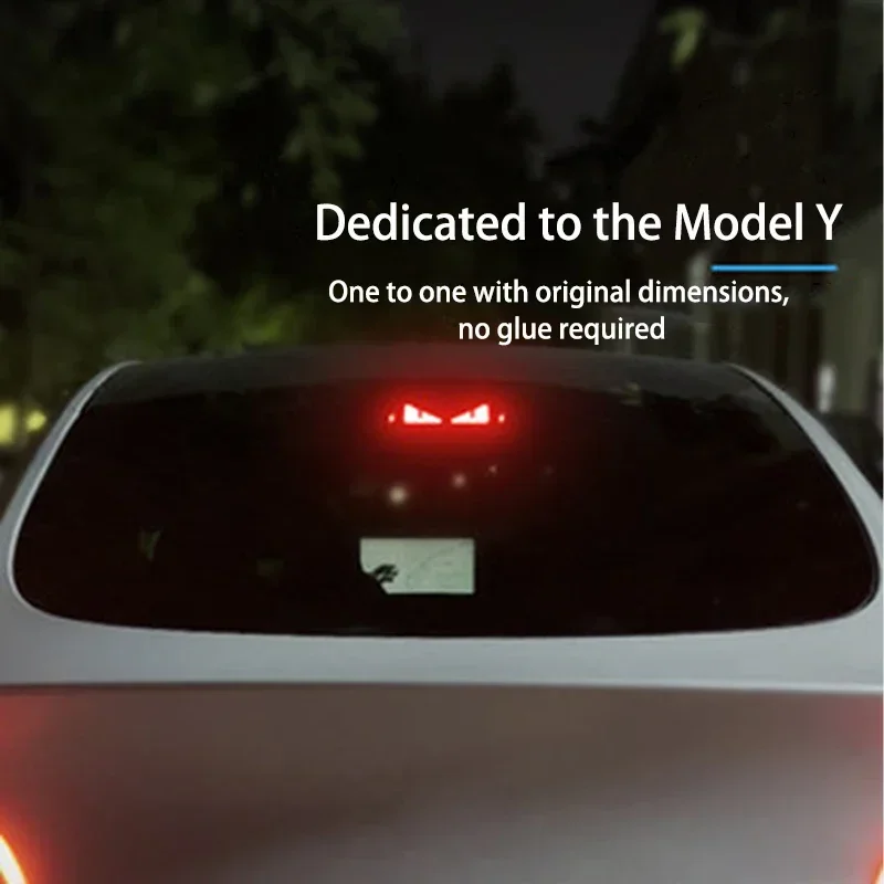 Accept Customized for Tesla Model Y Car High Mounted Brake Acrylic Projection Board Decal Top Tail Light Emblem Stickers