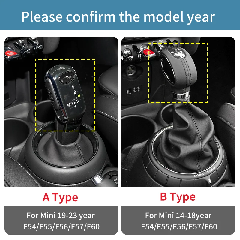 For Mini Cooper F56 F60 F54 F55 Clubman Countryman Gear Shift Lever Dust Proof Cover Car Protective Cover Decorative Accessories 2