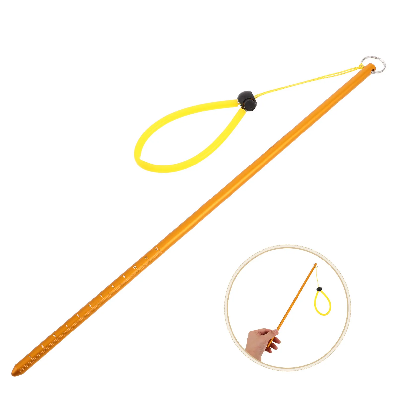 

Указатель для дайвинга из алюминиевого сплава, легкий, прочный, с нейлоновым шнурком от потери, для подводной сигнализации, снаряжение для безопасного дайвинга