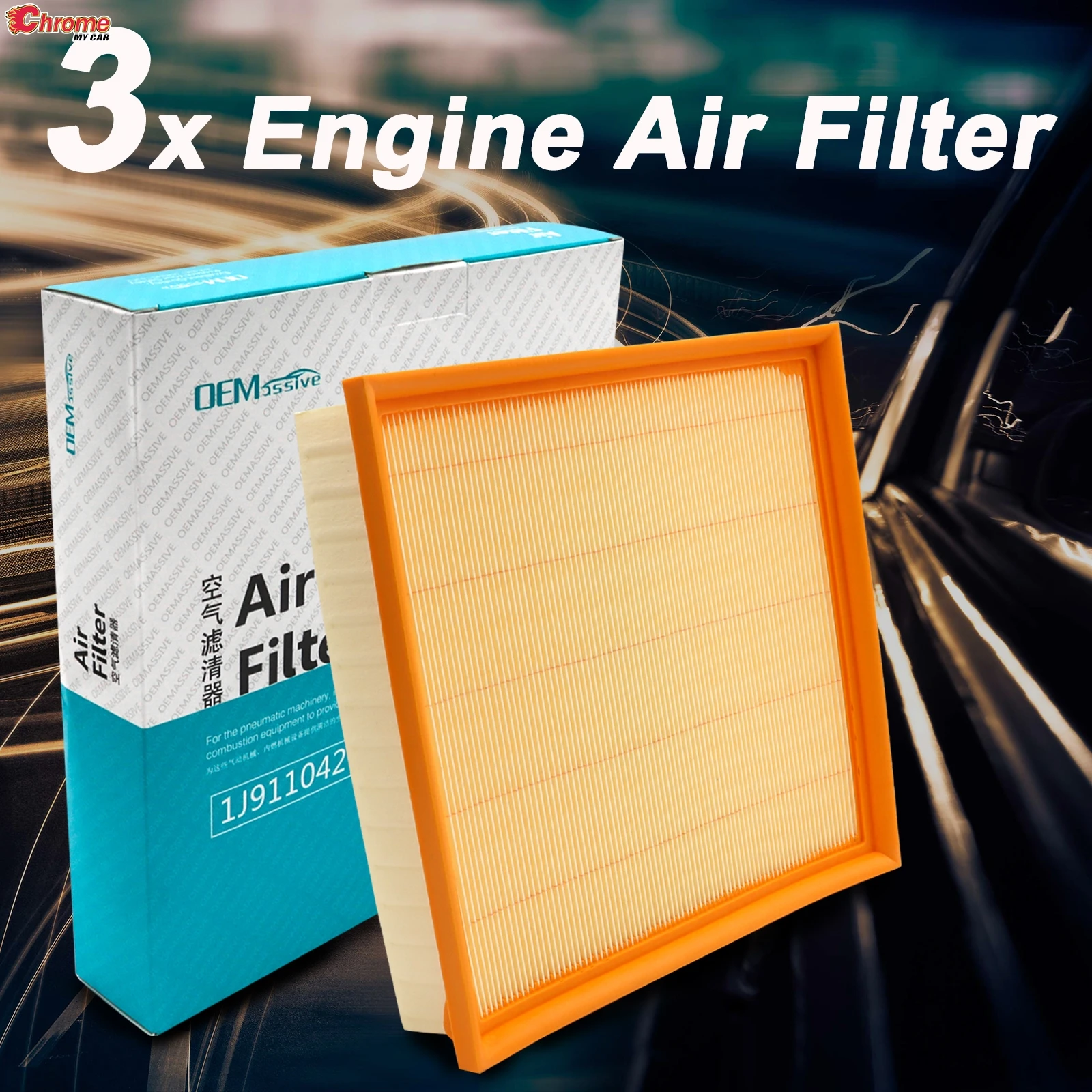 

For Ford Transit Box Bus Tourneo MK7 2.2L TDCI 3Pcs Cars Intake Engine Air Filter Cleaner 1373667 1729416 Car Parts Accessories