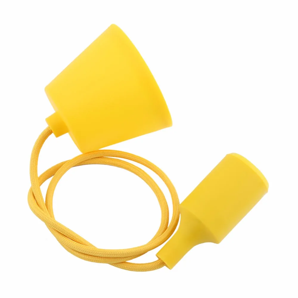 

Colorful Silicone Rubber Ceiling Lamp Holder E26 E27 Socket Base Silicon Pendant Hanging Lamp Holder With Wire