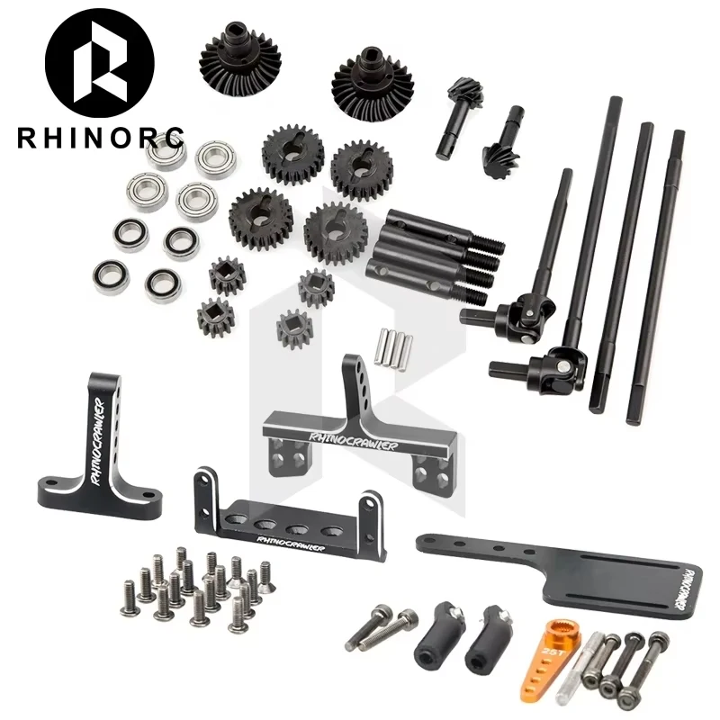 Rhino Hardened Overdrive Portal Axle Shafts Gears For Axial Capra Offset Axles (VP) CNC Full Upgrade Kit RC Car Parts