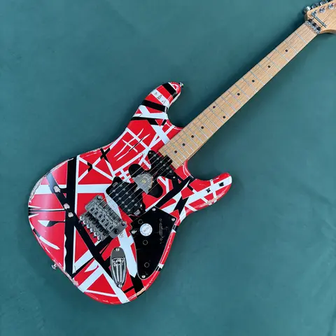 Vintage-style 6-string electric guitar,double-locking tremolo ST-type guitars, high-gain pickup speed-picking electric guitarra