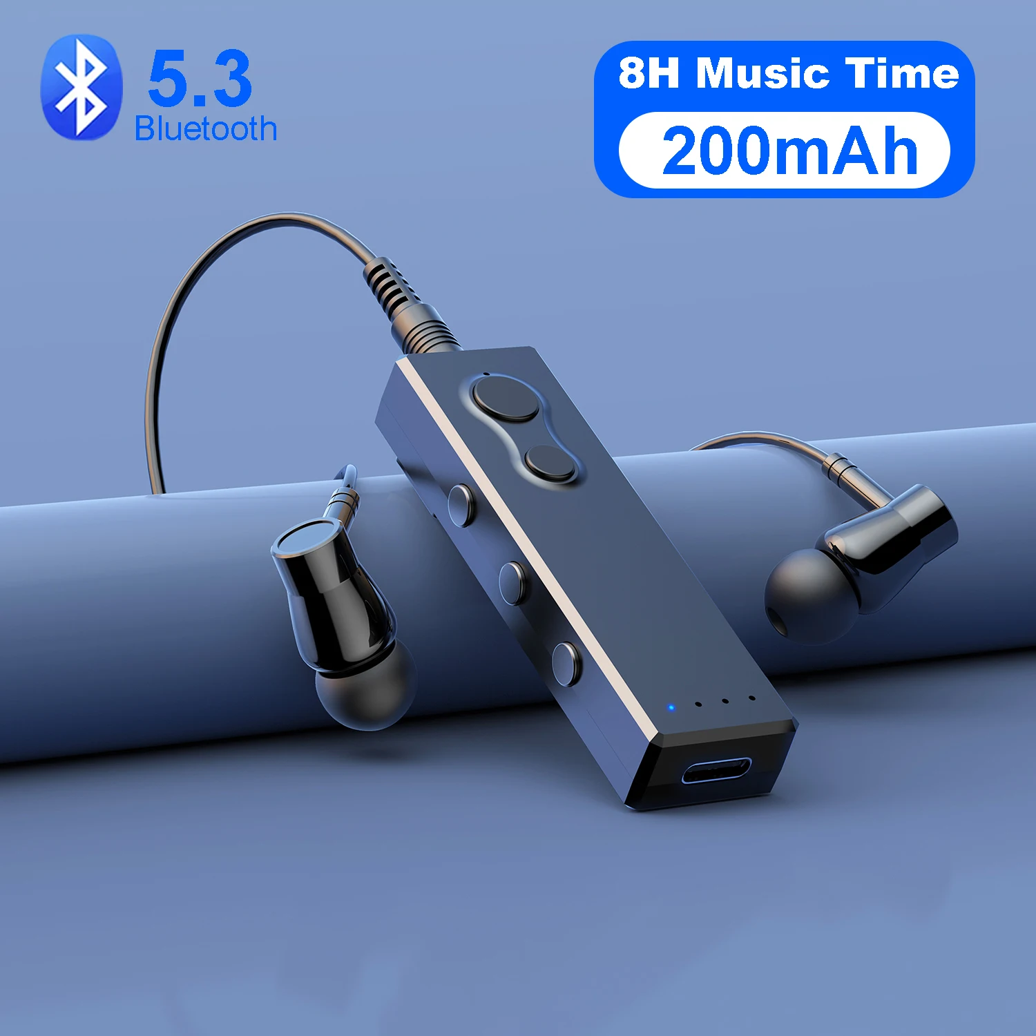 Mini FM Radio Bluetooth 5.3 MP3 Player Portable Radio Rechargeable Collar Clip Walkman HiFi Stereo Music for Headphones Speaker