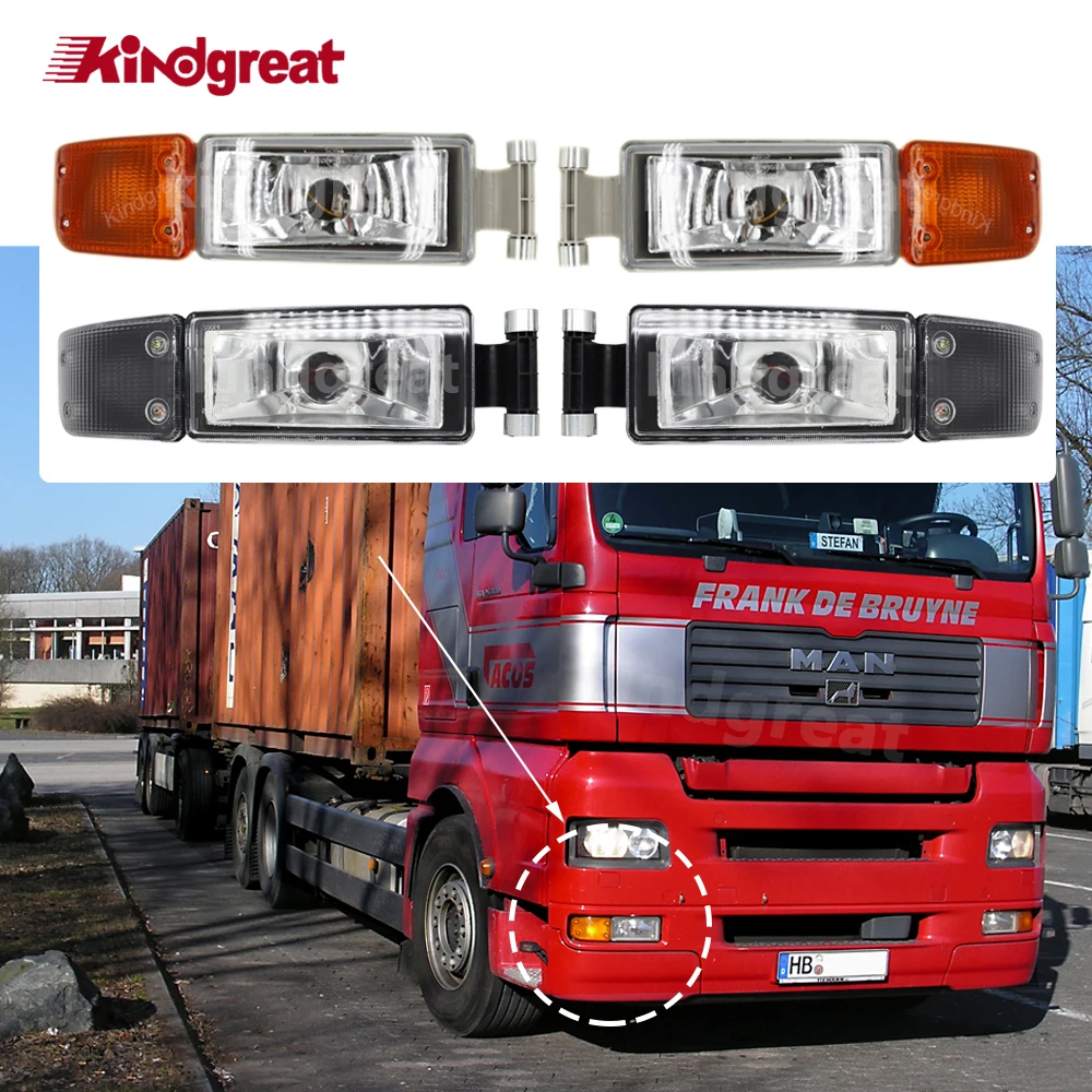 

1Pair Truck Fog Lamp Light 81253206112 81253206092 81253206111 81253206091 For For TGA MAN European Truck Body Parts