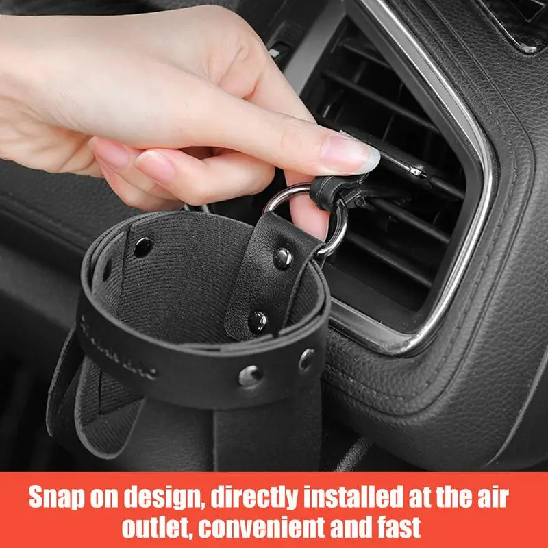 

Car Air Vent Organizer Box PU Leather Vehicle Outlet Storage Box Automotive Accessories Small Items Package Pouch For Cell Phone
