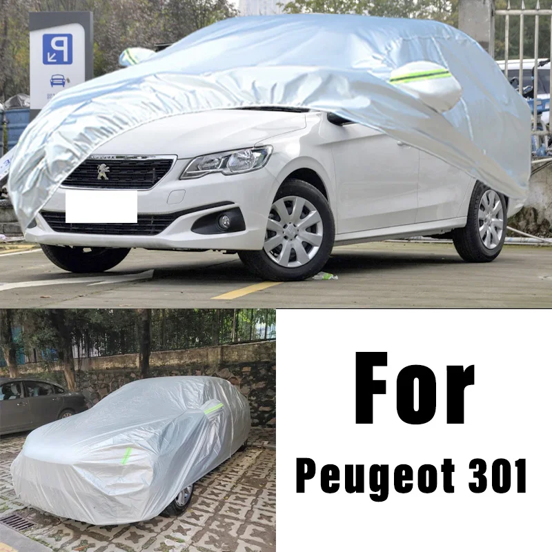 

Для Peugeot 301, уличные защитные чехлы для автомобиля, снежный чехол, солнцезащитный козырек, водонепроницаемый, пылезащитный, внешние автомобильные аксессуары