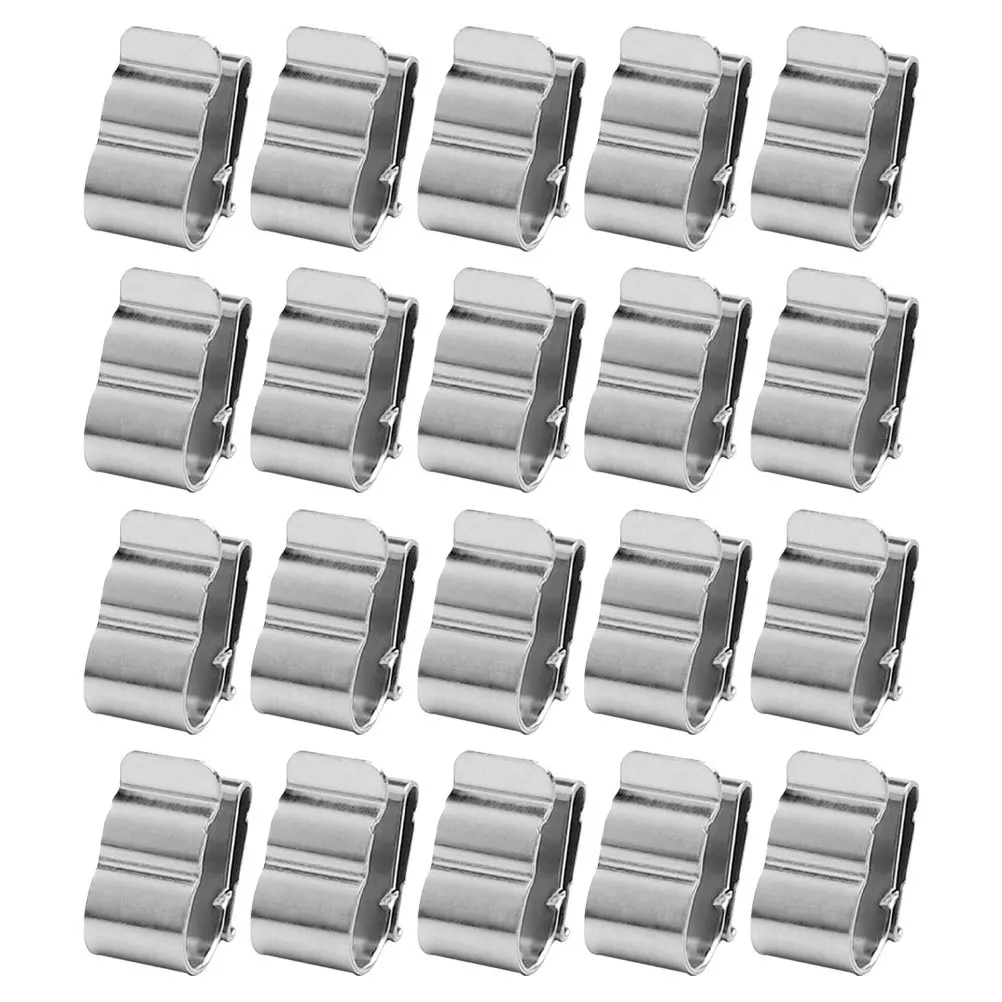 

20 Pcs Photovoltaic Clamp Solar Cable Clip Stainless Steel Panel Module Clips 304 Clamps Wire Management
