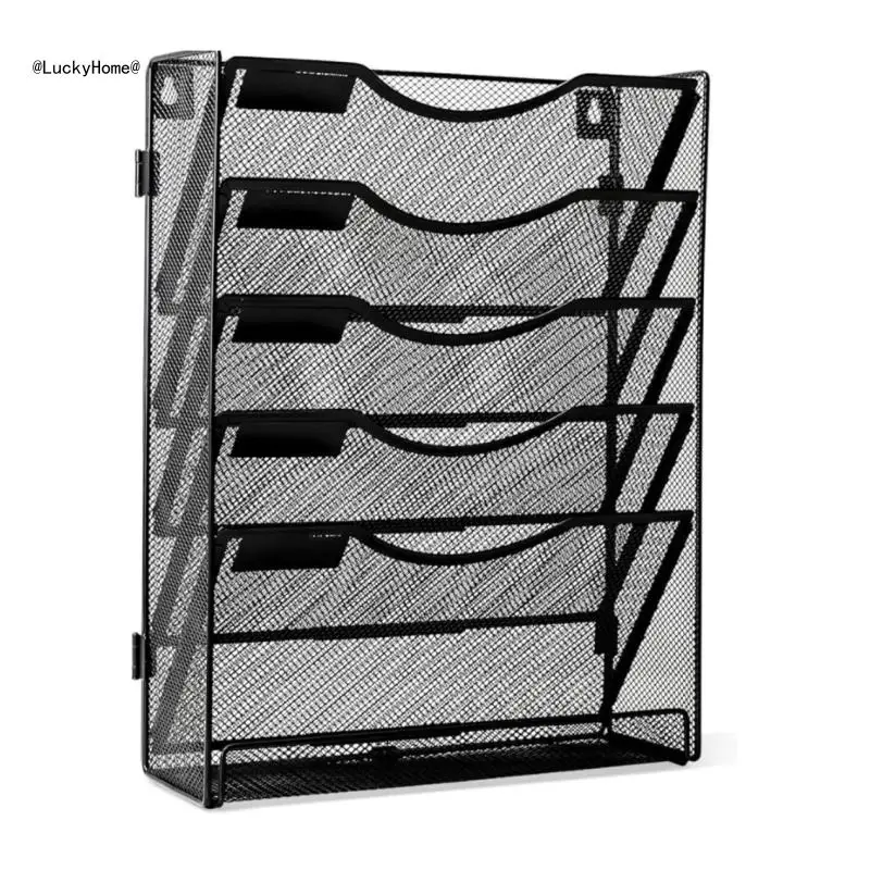 

Space Saving Metal Mesh Desk Organizers Wall Mounted Shelves Metal Mesh Vertical File Holder for Office and School Use 11UA