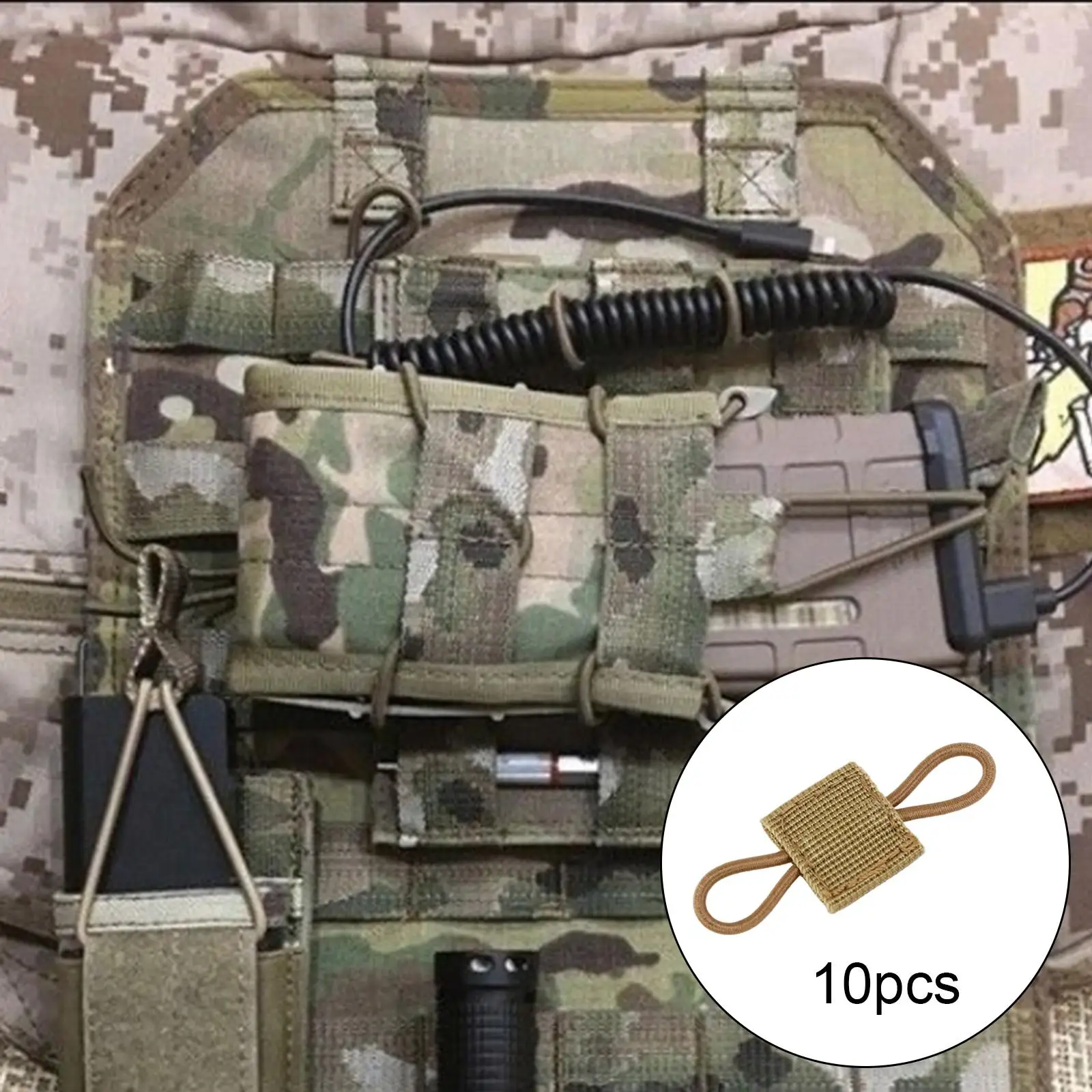 Durable Nylon Binding Retainer Webbing Ribbon Buckle Molle System Gear Holder Clip for Vest and Backpack