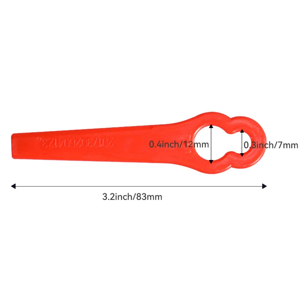 20-200 Stuks Grasmaaier Messen Plastic L83 Grasmaaimes Vervangende Onderdelen Maaimachine Messen Tuin Draadloze Grastrimmer