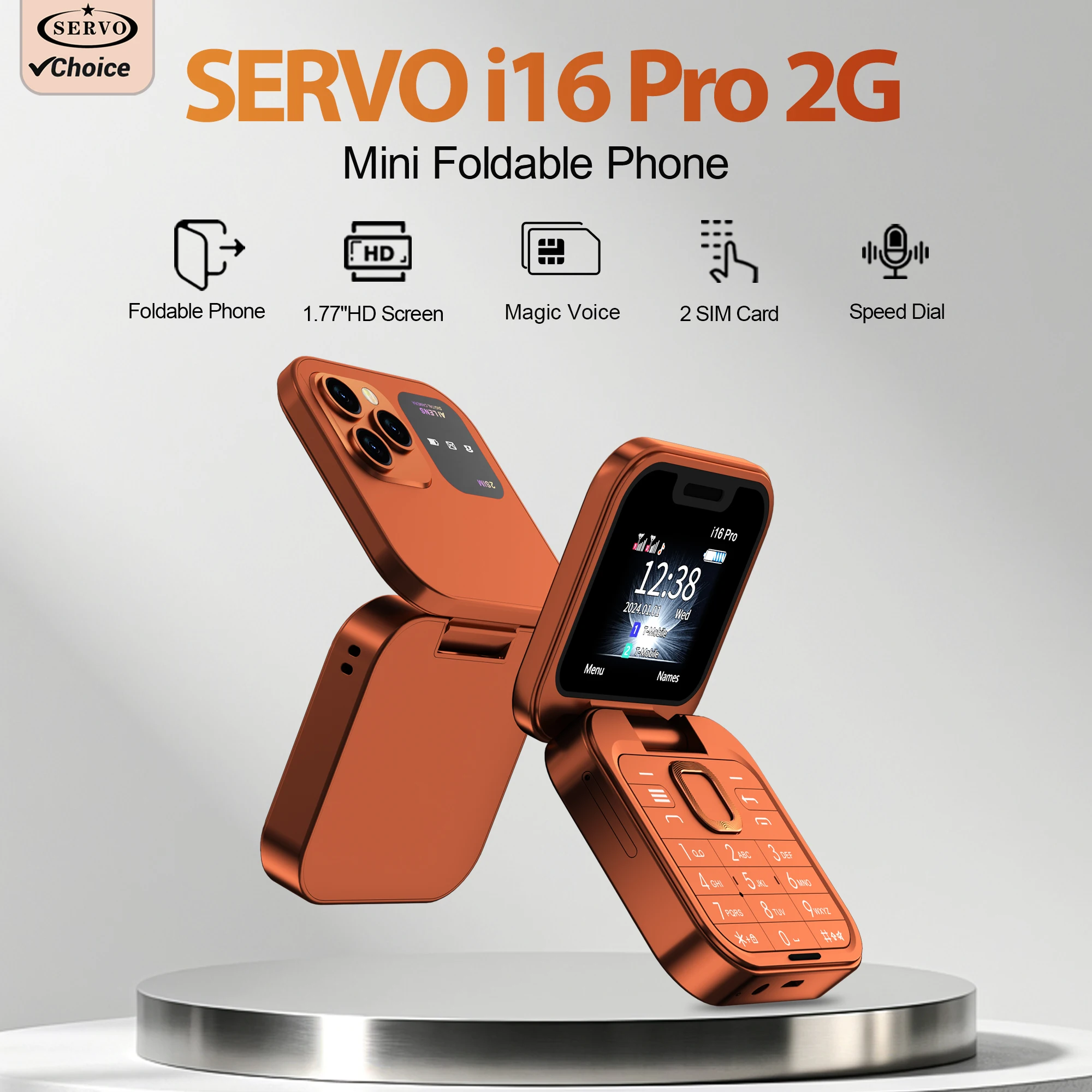 접이식 미니 휴대폰 속전화 1.77'' 디스플레이 듀얼 SIM 휴대폰 손전등 블랙리스트 매직 보이스 FM 라디오 접이식 전화기