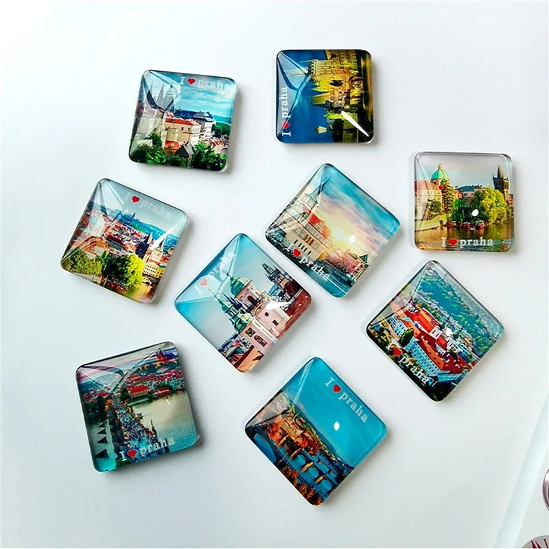 Square Magnets Refrigerator Decorative Badge Button Making Parts 50Set 50x50mm Square Badge Button Making Consumables