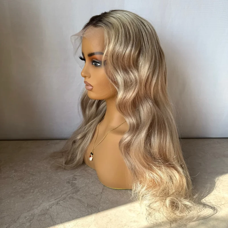 

Ombre Golden Blonde Lace Front Wig Human Hair Upgrades 13x6 Body Wave Lace Front Wig for Women Hd Invisible Frontal Pre Plucked