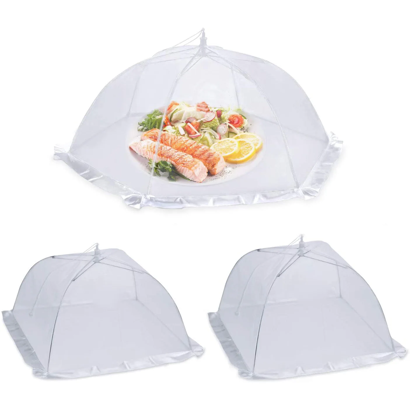 

White Set Tent Removable And Washable Food Leftover Rice Mesh Vegetable Cover