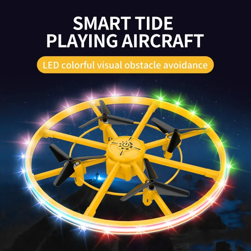 F181 UFO RC Mini Quadcopter Induction Drone Smart Watch Remote Sensing Gesture Aircraft Hand Control Drone Altitude Hold Kids