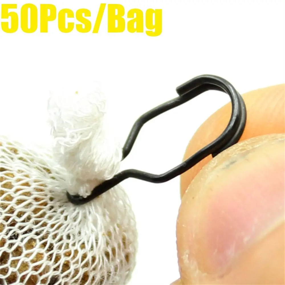 50Pcs/Pack Hot Equipment For Carp Hair Rig Tool Carp Fishing Accessories PVA Bag Clip Bait Clips Angling Feeder Supplies