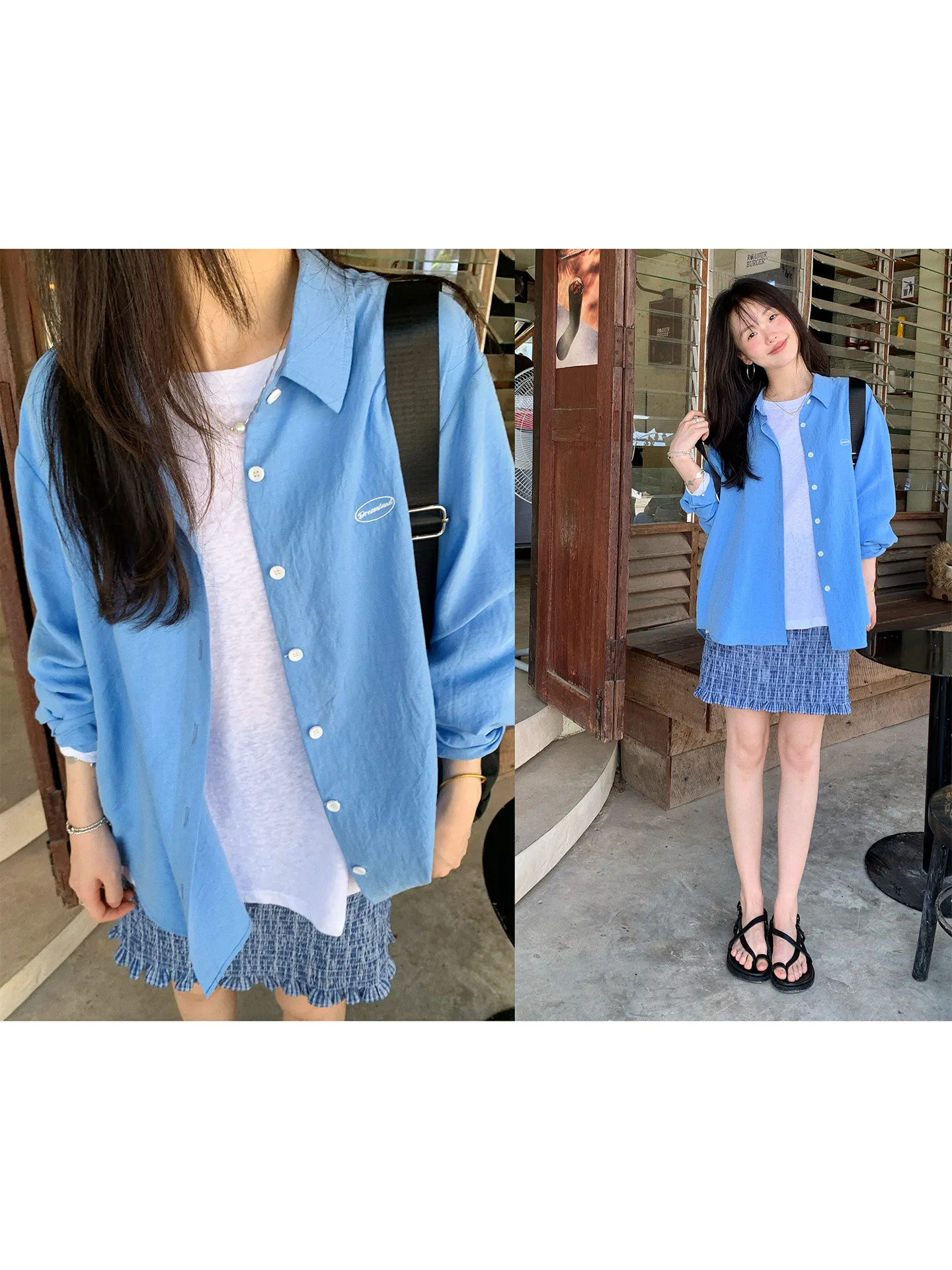 

Ele Embroidered Plaid Silk irt Women's Commute Casual Sle Long Sve Button up Slimming Spring Faion Ladies' irt