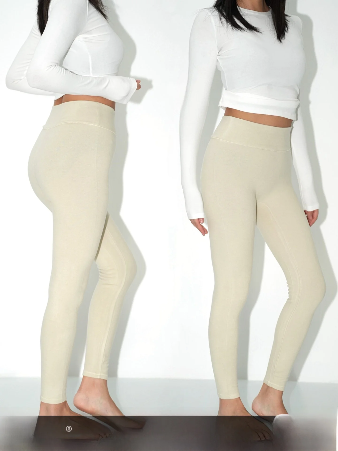 

WellD 40 Upade Version Air Wool Layer Q Soft High Elastic Warm High Waist 9 Leggings Women's Faion Winter Trousers