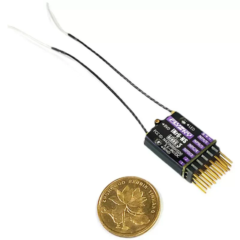 DPFLYSKY Fusi INR6-HS 2.4GHz AFHDS 3 Dual Antennas PWM PPM I-bus S.bus Mini Receivers for Remote Control Car  Drone Car Model