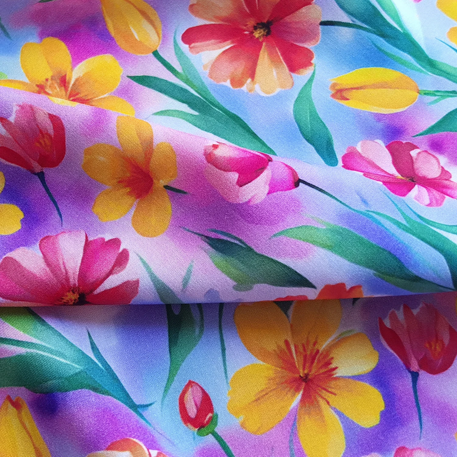 Digital Print Material 55'' Wide By Meter Soft Rayon Viscose Poplin Fabric Children Bedding