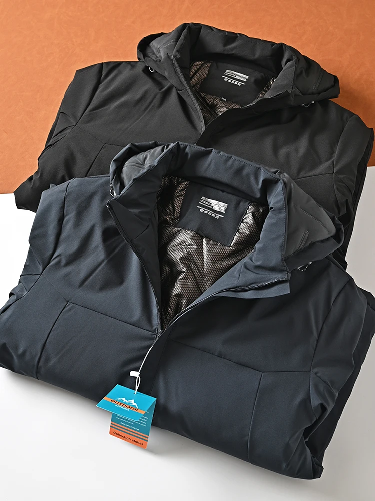 

Мужское уличное хлопковое пальто из тюта, зимнее пальто, ветрозащитное, теплое, светоотражающее, с капюшоном, повседневное, модное, городское, свободного покроя