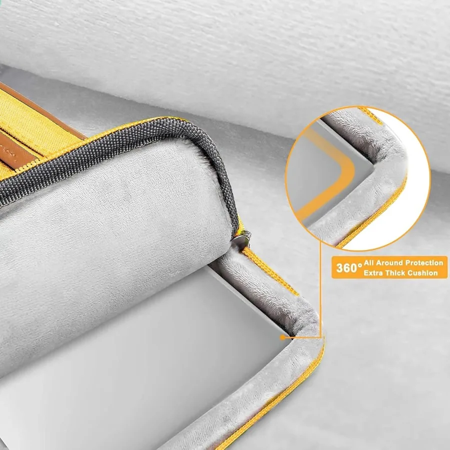 حقيبة كتف للكمبيوتر المحمول MOSISO 360 لأجهزة الكمبيوتر المحمول مقاس 1515.6 بوصة مع تصميم جانبي مفتوح يناسب MacBook Pro مقاس 16 بوصة HP Dell Leno