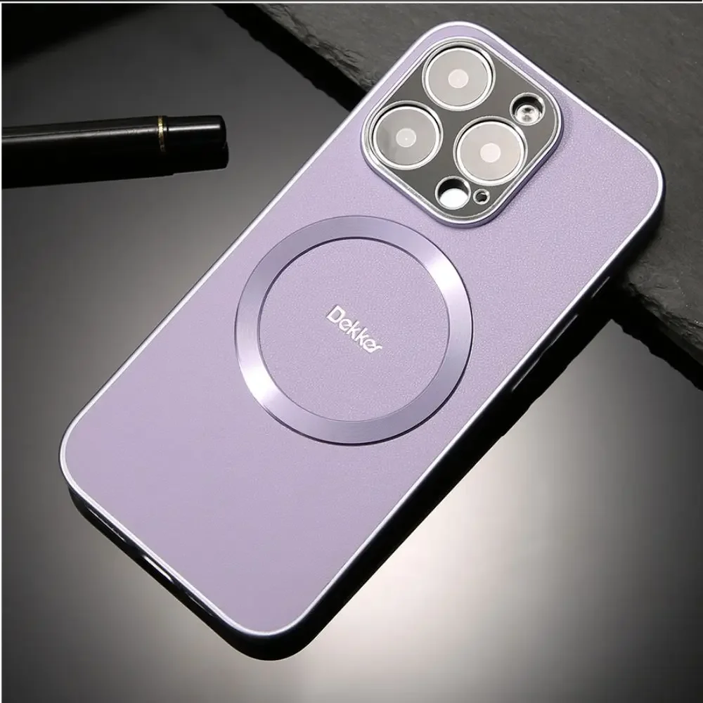 Luxury Ultra Thin Leather Case For iPhone 14 Pro Max 12 13 15 Pro Max Magnetic Wireless Charging Protection Case Accessorie