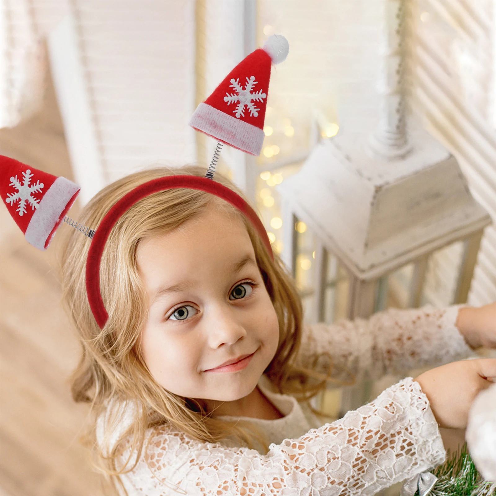 

4 Pcs Headb Set Children Hair Accessories Lightweight Christmas Toddler Kids Hair Hoop Headwear Props Girls Hoop Gift