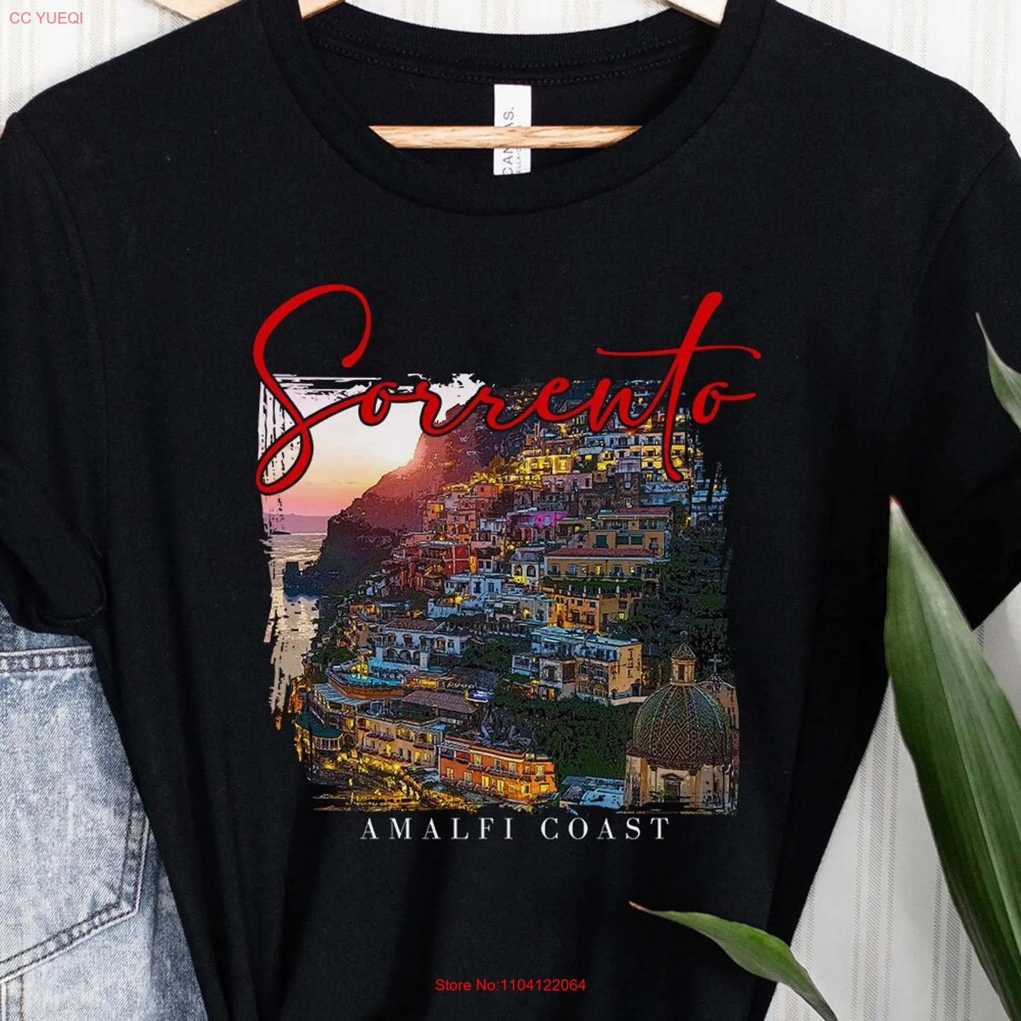 Sorrento T Shirt Italian Town Campania Italy Vacation Amalfi Coast long or short sleeves