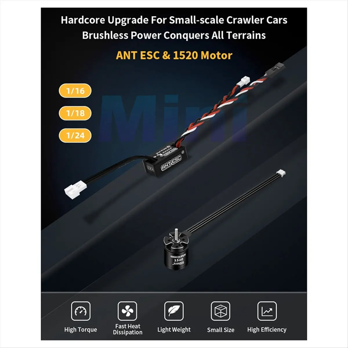 M85K  Ant ESC for RC Climbing Cars 2-3S High-Performance Outer Rotor Brushless Power Kit