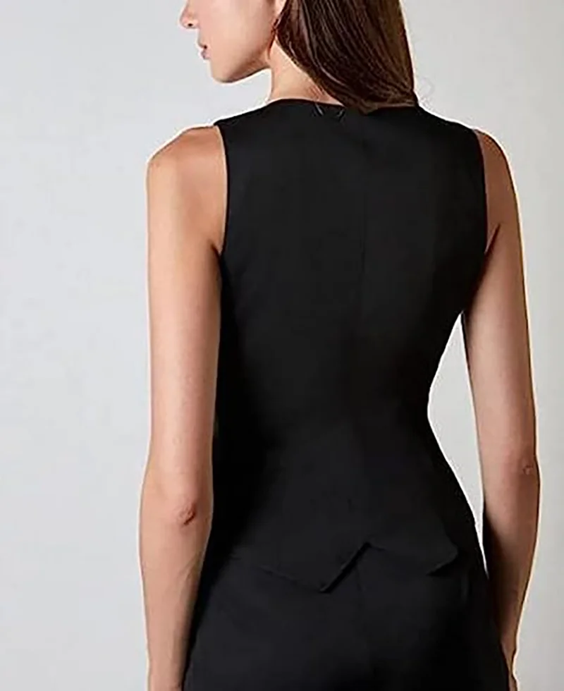 Women's Vest V-neck Sleeveless Single-breasted Button Waist Slimming Loose Casual Commuting Daily Top 2023 New Product Cardigan