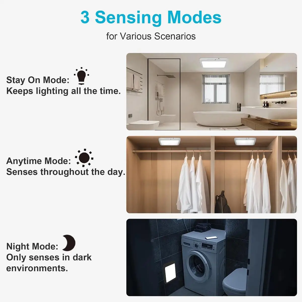 Capteur de mouvement a mené la lampe de plafond de balcon Timer sans fil pour le salon cuisine mur de télécommande petite nuit