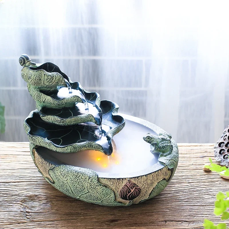 Creative new Chinese tea table flowing water ornament, living room tea room desktop water landscape, office circulating water