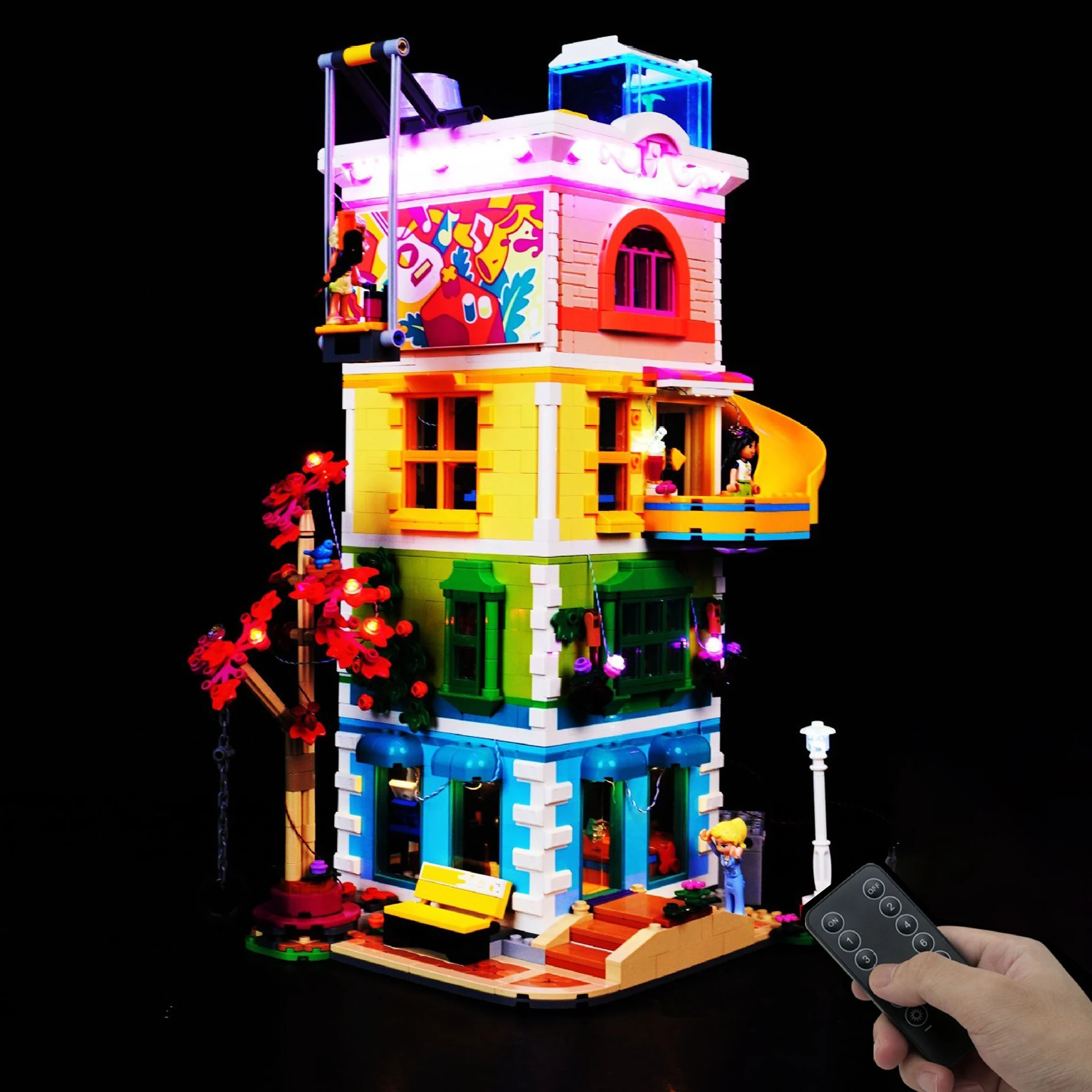 

DIY LED Light Kit Beach Club Building LED Kit Remote Light Set for 41748 Resort Center Model (Lights Only)
