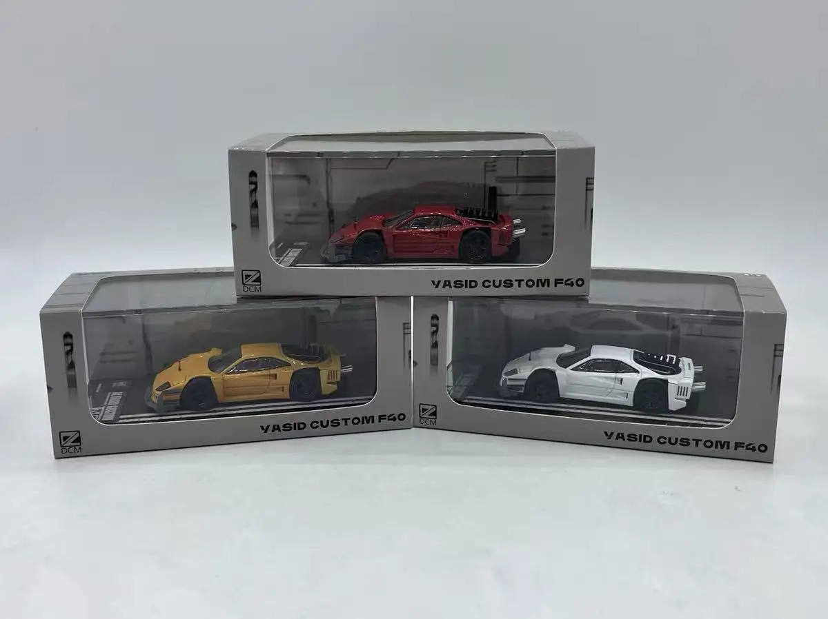 Stocks prêts DCM 1:64 F40 Collection tricolore cadeau échelle modèle de voiture