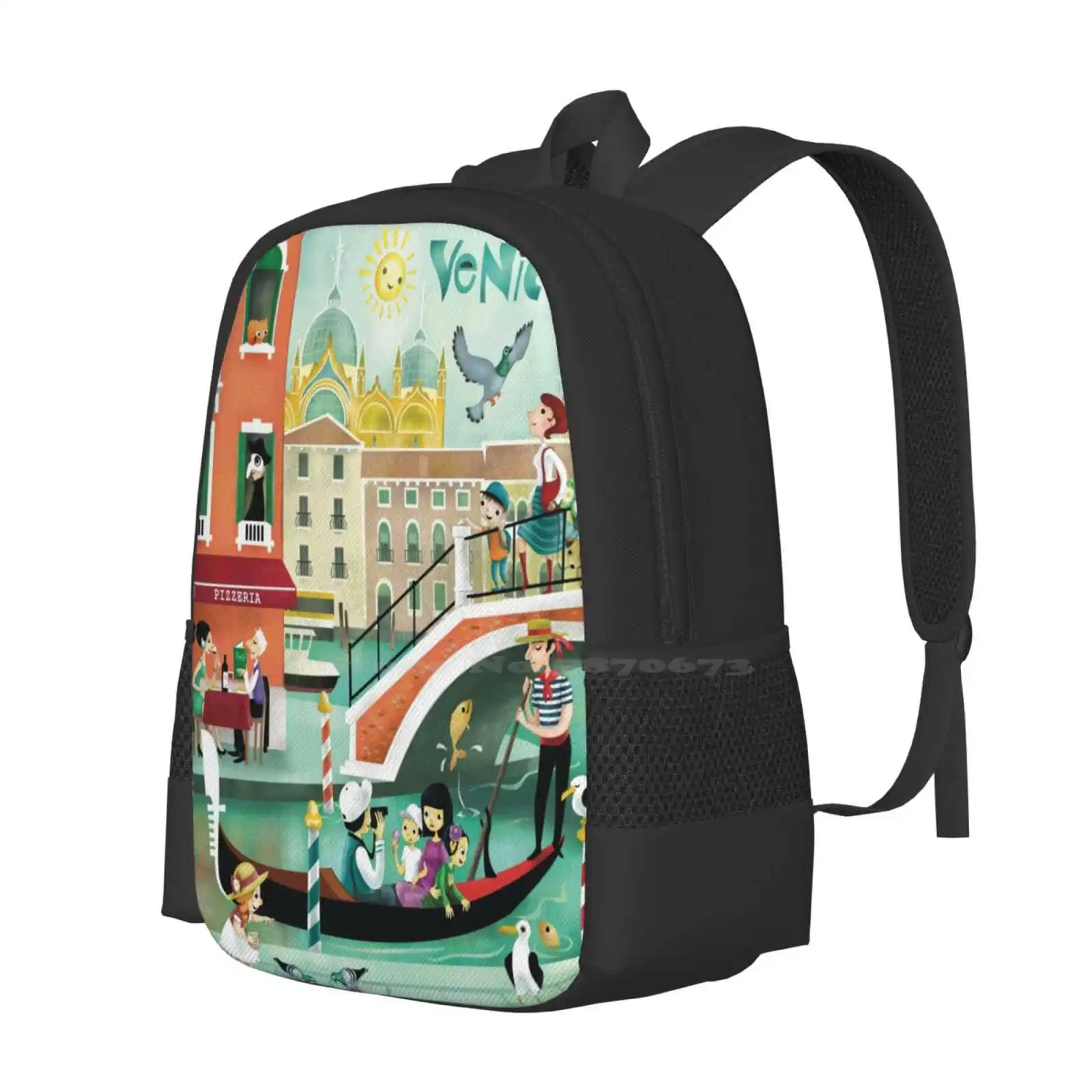 Venezia Hot Sale Schoolbag Backpack Fashion Bags Italy Venice Venezia Travel Gondola City Europe Gaia Marfurt