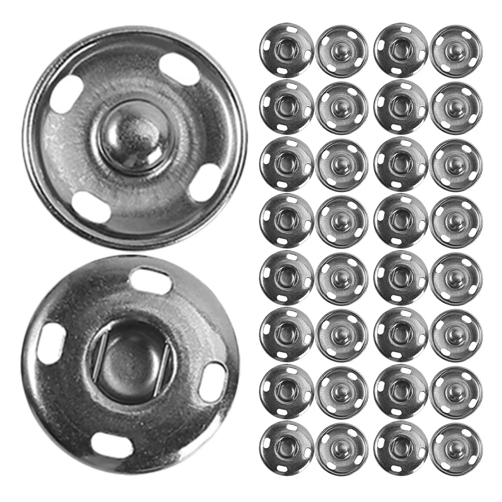 

100Pcs Metal Sew on Snap Buttons Durable Fasteners for DIY Sewing Projects Coats Jackets Button Clasps Snaps Clasps for Clothing