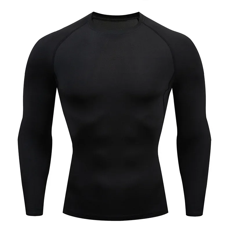 Men Compression Running T-Shirt Fitness Tight Long Sleeve Underwear Training Jogging Shirts Gym Sportswear Quick Dry Clothes