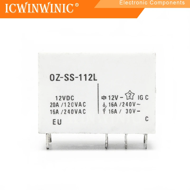 1piece OZ-SS-112L 16A A set of conversion OZ-SH-112L1 relay 12VDC