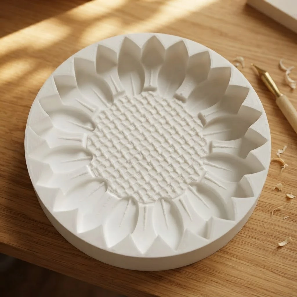 3D Printed Sunflower Concrete Stepping Stone Mold Garden Courtyard Paving Integrated Plastic Cement Building Template view 5