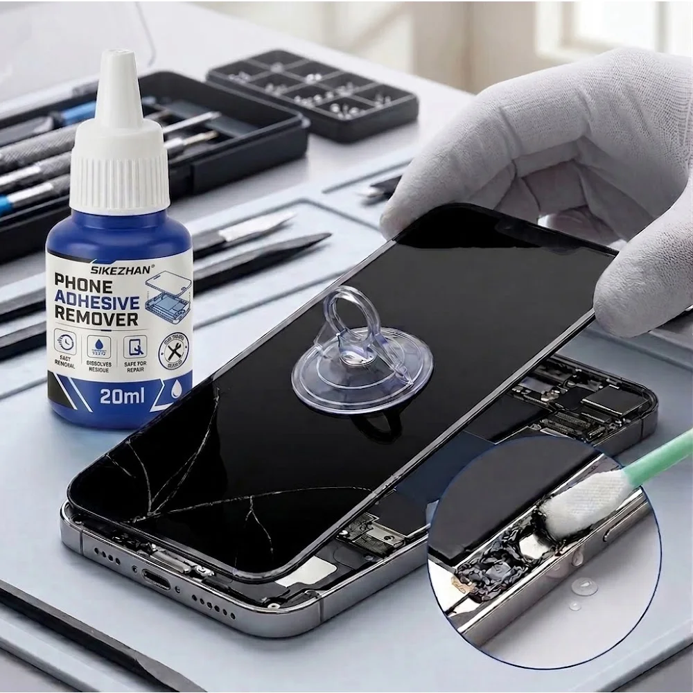 Professional Phone Screen Adhesive Remover Kit Fast Dissolves Glue Residue Disassembly Cleaning Tools for Cell Phone Repair Work