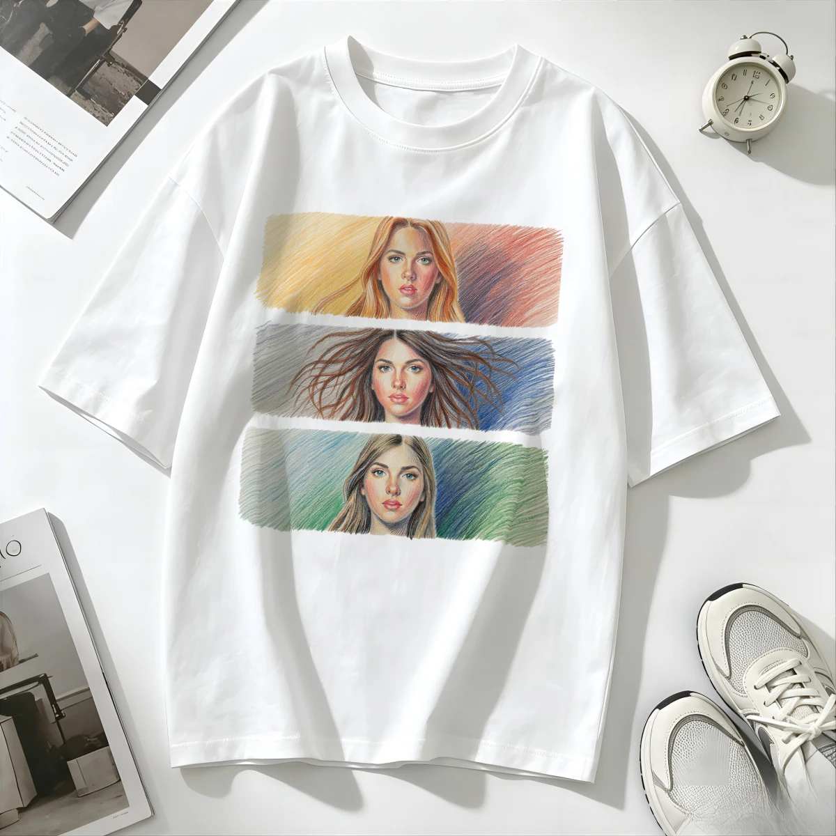 เสื้อยืดพิมพ์ลายนีออน สีสันสดใ - Women'S Formal Evening Wear Tops บทวิจารณ์และราคา