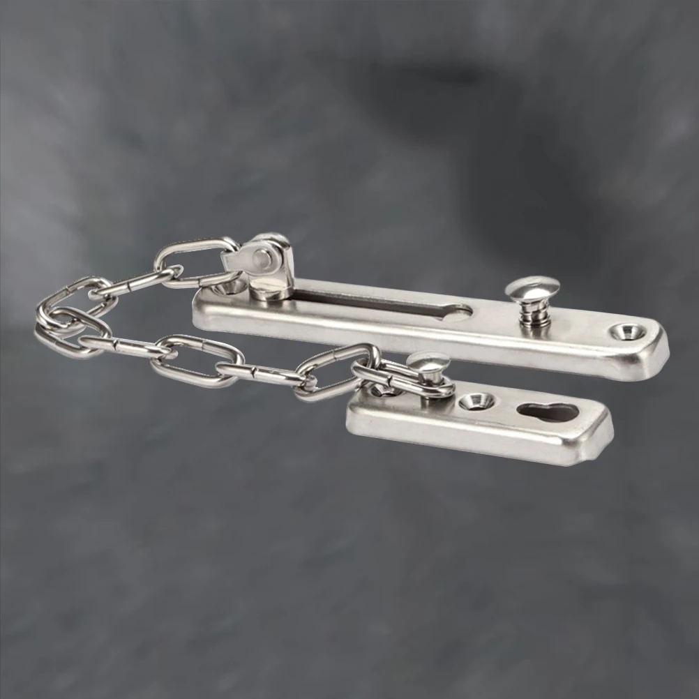 

2 Pcs Door Chain Guard Lock Stainless Steel Anti-theft Latch Home Security Thickened Chain Easy Unlock Inside Durable Door