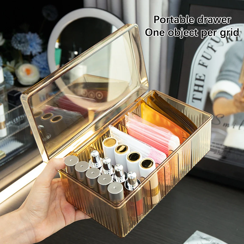 Transparent Eyelashes Extension Tools Storage Box Lashes Accessories Acrylic Desktop Makeup Tool Container Cosmetic Organizer